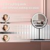WIZCHARK 8” Lighted Makeup Mirror, 1X 10X Magnifying Mirror with Light, Double Sided Vanity Mirror with Lights, 3 Color LED Dimmable 2000mAh Rech