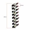 Qunine Wine Rack Wall Mounted - 8 Bottle Modern Wall Mounted Wine Rack Wine Storage Display Shelf Bottle Holder Home & Kitchen Décor(Bronze/Black