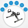 TWDYC Foot Pedal Exerciser Foldable Portable Hand Arm Leg Exercise Pedaling Machine Mini Stationary Bike Pedaler Rehab Gym Equipment 53.5 * 37 *