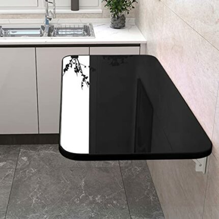 Wall Mounted Drop Leaf Table Folding Wall Table, Laundry Folding Table ,Floating Card Desk,Space Saving Lightweight Hanging Table for Study, Bedr
