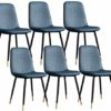 dining chair Kitchen Dining Room Furniture Chairs Dining Chairs Set Of 6 PU Leather Kitchen Chairs With Sturdy Metal Legs For Office Lounge Cafe