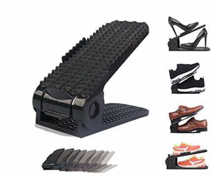 Bayou Shoe Slots, 8 PCS Shoes Slots Organizer, 4-Level Adjustable Shoe Stacker, Upgraded Shoe Space Saver, 50% Space-Saving Shoe Holders.