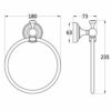 Antique Brass Towel Ring, Hand Towel Holder for Bathroom Wall Mount Retro Round Towel Rail Rack