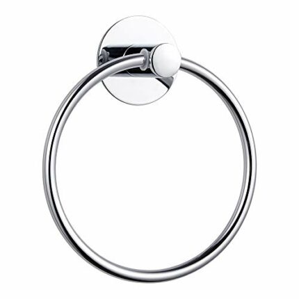 GERUIKE Towel Ring Bathroom Towel Holder Bath Towel Hanger Self Adhesive Stainless Steel Rustproof Polished Chrome Toilet Towel Ring Wall Mount N