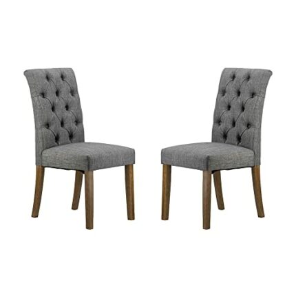 A&B Home Dining Chair, Rubberwood, Dim Gray