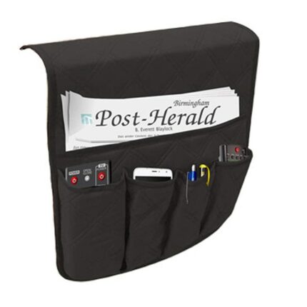 Sofa Chair Couch Armrest Organizer, 5 Pockets Non-Slip Armchair Storage Bag, Fits For Tablet, Phone, Pad, Book, Magazines, TV Remote Control