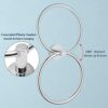Towel Ring Stainless Steel Towel Holder Bathroom Round Hand Towel Ring Wall Mounted Hanging Towel Hanger with Fixing Accessories (Silver)