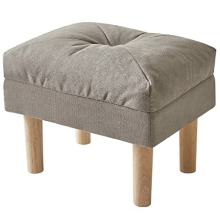 YMYNY Foot Stool, Ottoman Small, Chair with Sponge Padded Seat, Footrest, Shoes Changing Wooden Stool for Living Room, Bedroom, Entryway, 40×29×3