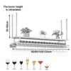 OUSIKA Wine Racks,Wine Glass Rack Cabinet Holder - Wall Bottle Glass Shelf Ceiling, Wine Cabinet Barniture, Wine Storage Display Décor