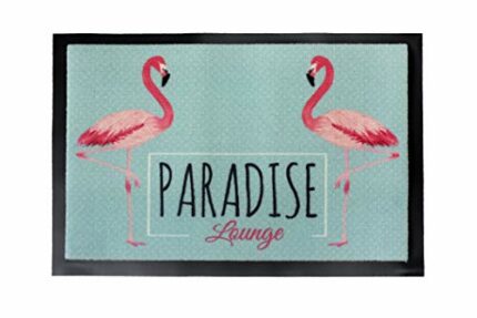 Carpido Doormat Interior Dirt Trapper Mat – Non-Slip Entrance Mat Washable Doormat 40 x 60 cm Flamingo Design – Suitable