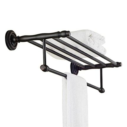 HIGOH Towel Rack Towel Holder, Bath Towel Rack, All Copper Bathroom Bathroom Hardware Hanger, Bathroom Rack Bathroom Hardware