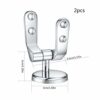 Toilet Seat Hinges Replacement, Chrome Finished Toilet Seat Hinge Fixings, Toilet Seat Hardware for Most Toilet Seats(2 Pcs)