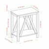 Walker Edison Modern Farmhouse A-Frame Wood Rectangle Side Table Living Room Small End Accent Table 13 Inch, Reclaimed Barnwood