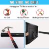 No Stud TV Mount for All Brand 32-75Inch TVs, Universal Studless TV Drywall Mount Bracket for Flat Screen TVs Monitors, Low Profile, Loading Capa