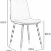 dining chair Kitchen Dining Room Furniture Chairs Dining Chairs Set Of 6 PU Leather Kitchen Chairs With Sturdy Metal Legs For Office Lounge Cafe