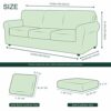 CHUN YI 7 Piece Stretch Sofa Cover, 3 Seater Slipcover with Three Separate Cushions and Backrests, Jacquard Spandex Fabric(3 Seater,Grey)