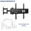 VIVO Corner TV Wall Mount for 37 to 70 inch LCD LED Plasma Flat Screens, Full Motion Articulating Bracket, VESA up to 600x400, MOUNT-CR70C