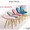 dining chair Kitchen Dining Room Furniture Chairs Velvet Dining Chair Set Of 2 Living Room Side Chair with Metal Legs Velvet Seat and Backrests K