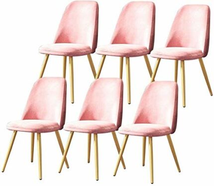 dining chair Kitchen Dining Room Furniture Chairs Dining Chairs Set Of 6 Soft Seat And Velvet Back With Sturdy Metal Legs Modern Kitchen Chairs I