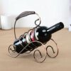 DLOETT Creative Spring Handle Wine Rack Portable Wine Display Shelf Holder Durable Wine Storage Rack Organizer Bar Decorations