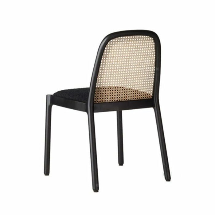 WALNUT Rattan Dining Chairs Designer Solid Wood Restaurant Chair Minimalist Backrest Single Chair Dining Room Furniture