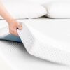 CHUN YI 3 inch Thick Double Memory Foam Mattress Topper With Anti-Slip Ventilated Hypoallergic Bamboo Cover, Soft Flexible Memory Foam Design For