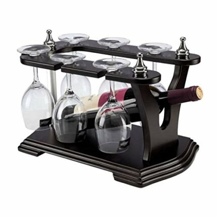 LIUZH European Solid Wood Wine Glass Holder, Decoration Creative Living Room Wine Cabinet Decoration Home