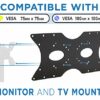 Mount-it! Mount Adapter Plate - Monitor and TV Mount Extender Conversion Kit Allows 75x75, 100x100, 200x200 to Fit Up to 400x200 mm Patterns