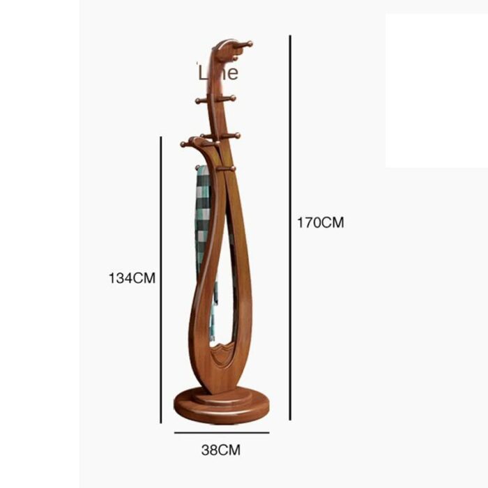 QUANJJ Wooden Wall Entrance Floor Standing Coat Rack Clothes Garment Rack Wardrobe Hat Stand Furniture (Color : Argento, Size : Light Grey)