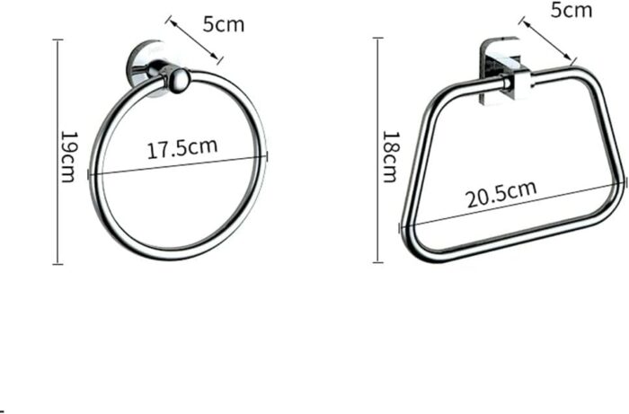 RAKUTE Brass Bathroom Towel Ring, Light Luxury Round Towel Rack, Hand Towel Holder, Bathroom Wall-Mounted Bathroom Ring