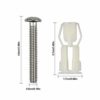 NATUCE 2pcs Toilet Seat Fittings Toilet Seat Hinges Screws Toilet Lid Screws Top Nuts Screw Fixing Hinges Screws Expanding Rubber for Toilet Cove
