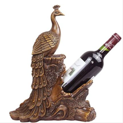 NEOCHY Wine Rack - Peacock Wine Rack Decoration Wine Cabinet Decorations Living Room Art Home Gift