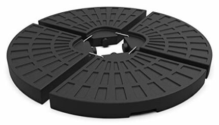 VOUNOT Parasol Base Weights, Set of 4 Umbrella Base Stand for Cantilever and Banana Parasol, Sand or Water Filled, 52 L / 100 kg