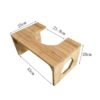 Bamboo Toilet Stool, Foldable Potty Stool for Bathroom, Squatting Step Footstool, Durable Stepping Wooden Poop Stool for Toilet Squat Position