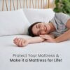 Cosi Home 100% Waterproof Mattress Protector - Soft Terry Cotton Fitted Mattress Topper - Machine Washable - Double (135 x 190 cm + Deep 30 cm St