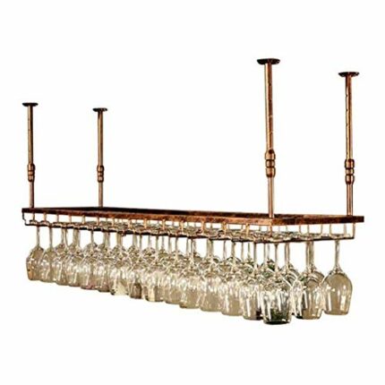 Stylish Simplicity Industrial Wine Glass Stylish Simplicity Rack Vintage Wrought Iron Inverted Goblet Rack Kitchen or Office Cutlery Bottle Holde