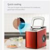XYZMDJ Ice Maker Household Portable Electric Three Thickness Bullet Round Ice Making Machine For Coffee Bar Home Business