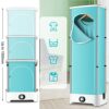 900W Mini Foldable Dryer, 300L Large Capacity Household Quick Drying Wardrobe, with 180min Timing, for Apartment Dorm Travel
