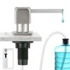 CREA Soap Dispenser for Kitchen Sink, Soap Dispenser Built-in, Sink Soap Dispenser Stainless Steel, Liquid Soap Dispenser for Sink with 17 OZ Bot