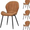 dining chair Kitchen Dining Room Furniture Chairs Set Of 4 Modern PU Padded Dining Chair Leisure High Back Chairs For Office Kitchen Parties Brea