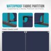 Steel-AID Room Divider | Freestanding Office Wall Partition with Blackout Screen, Restaurant, School, Church, Classroom, Dorm Room, Kids Room, Fr