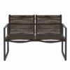 WALNUT 4PCS Patio Furniture Conversation Set Sofa Loveseat Armrest Garden Deck