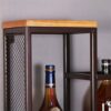 Wine Racks Kitchen Bar Unit Storage Shelves Wall Holder, Wine Bottle and Glass Holder, Wall-Mounted Wine Goblet Stemware Holder - Metal Wrought i
