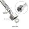DXLing 2 Pieces Flexible Hose Pipes Tap Tails for Monobloc Basin or Kitchen Toilet Taps M10 x1/2 Fitting 600mm Long Braided Hose Stainless Steel