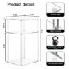 Cuguords Clear Acrylic Side Table for Small Spaces, Acrylic Nightstand for Bedroom Set of 2, 3 Tire Coffee/End Table for Living Room, Bedside Tab