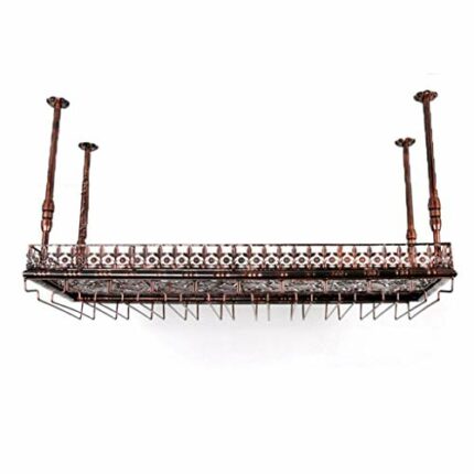Ceiling Wine Glass Holder Stylish Simplicity Industrial Retro Stylish Simplicity Inverted Home Goblet Holder Adjustable Height Kitchen Restaurant