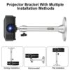 Ceiling Wall Projector Mount, Universal Mini Projector Mount Stand 360° Rotatable, Wall Mount Indoor Outdoor Bracket Holder for Home Theater, Sec