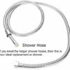 BARGAIN FACTORY Shower Hose 2m/78.74" Long Stainless Steel Universal Replacement Flexible Hose Shower Anti-Kink Pipe, Chrome Effect Long Shower H