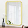 AOAOPQ 45x65 cm Green Wall Bathroom Mirror Horizontal Vertical for Vanity Rectangle Large Bathroom Mirror Vanity Mirror Anti Rust Hangs Horizonta