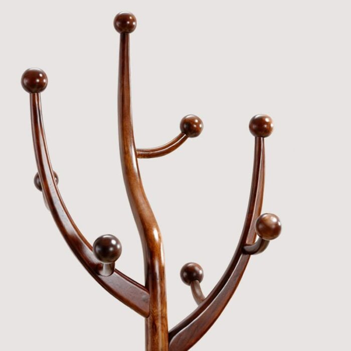 DSHGDJF Entrance Bedroom Clothes Hanger Standing Coat Rack Foot Hats Wooden Hall Rack Floor Design Furniture (Color : White)